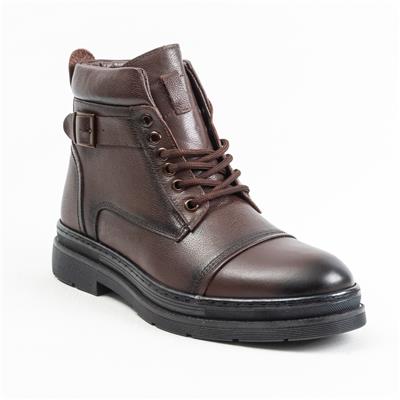 Ulus 3808  Fermuarli Kahve Miflonlu Bot