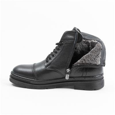 Ulus 3808  Fermuarli Siyah Miflonlu Bot