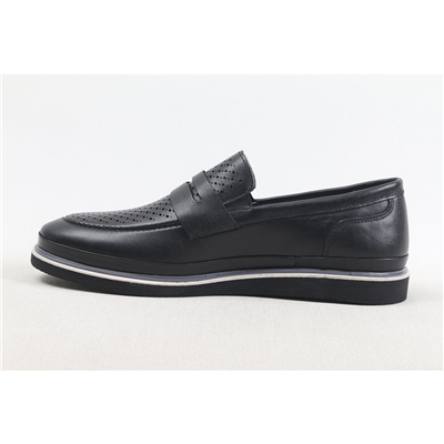 ULUS 4121 SİYAH KUŞAKLI DELİKLİ LOAFER AYAKKABI