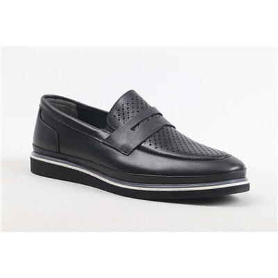 ULUS 4121 SİYAH KUŞAKLI DELİKLİ LOAFER AYAKKABI