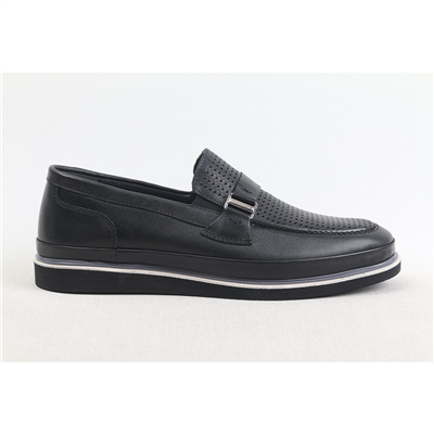ULUS 4151 SİYAH TOKALI DELİKLİ LOAFER AYAKKABI