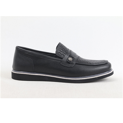 ULUS 6111 SİYAH DELİKLİ LOAFER AYAKKABI