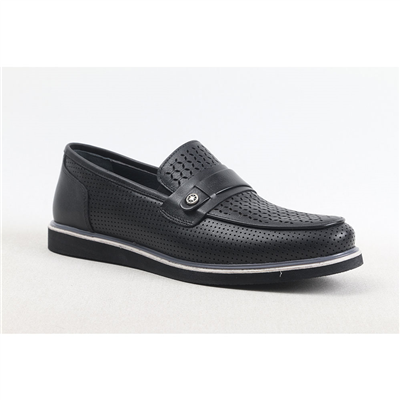 ULUS 6111 SİYAH DELİKLİ LOAFER AYAKKABI
