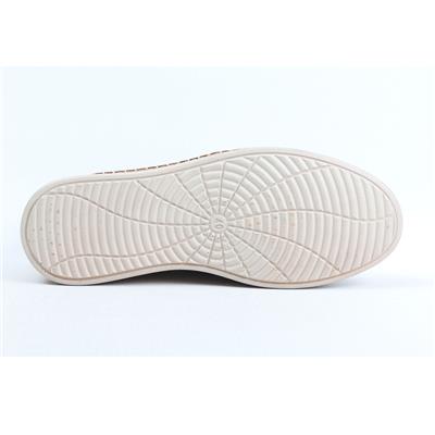 Ulus 7050 Bej Delikli Loafer Ayakkabi