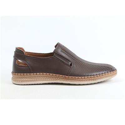 Ulus 7050 Kahve Delikli Loafer Ayakkabi