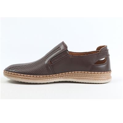 Ulus 7050 Kahve Delikli Loafer Ayakkabi