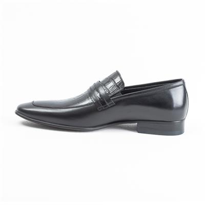 ULUS 7504-1 SİYAH CROCO BASKILI JURDAN NEOLİT KLASİK AYAKKABI