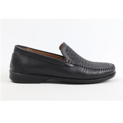 Ulus 929 Delikli Siyah Loafer Ayakkabi