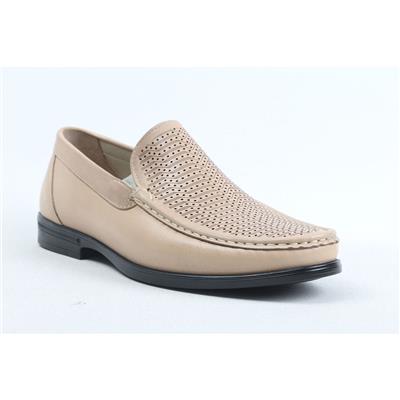 Ulus T-2312-1 Delikli Bej Loafer Ayakkabi