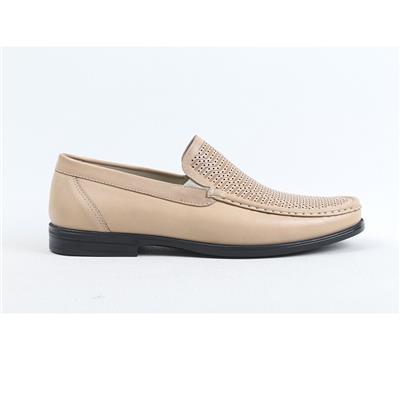 Ulus T-2312-1 Delikli Bej Loafer Ayakkabi