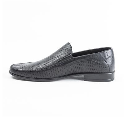 Ulus T-2312 Delikli Siyah Loafer Ayakkabi