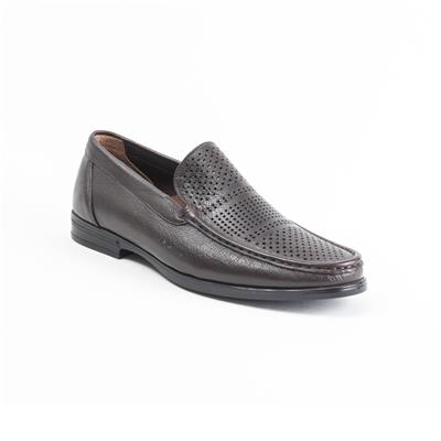 Ulus T-50  Delikli Kahve Loafer Ayakkabi