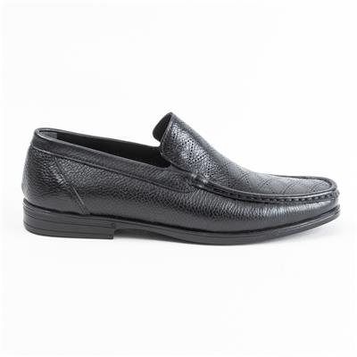 Ulus T-63-1  Delikli Siyah Loafer Ayakkabi