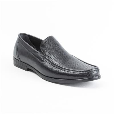Ulus T-73-1 Delikli Siyah Loafer Ayakkabi