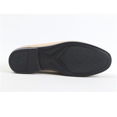 Ulus T-766-1 Delikli Bej Loafer Ayakkabi