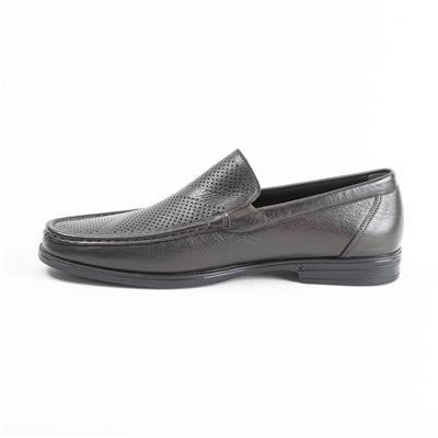 Ulus T-766-1 Delikli Kahve Loafer Ayakkabi
