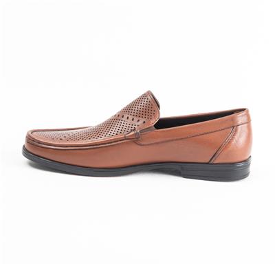 Ulus T-766-1 Delikli Taba Loafer Ayakkabi