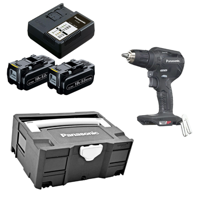 PANASONIC EY1DD1XLJ2G Akülü Vidalama (18V-5,0Ah Pil Seti - Systainer Çanta)