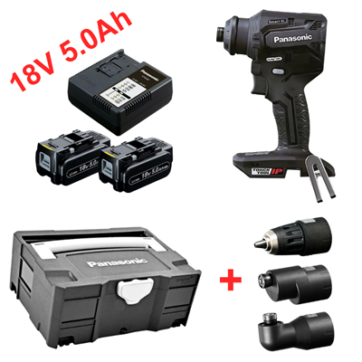 PANASONIC EY1DD2LJ2G Akülü Vidalama (18V-5.0Ah Pil Seti - Systainer Çanta)