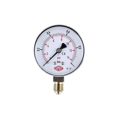 Ø63X16 Bar ALTTAN BAĞLANTILI KURU TİP MANOMETRE 1/4