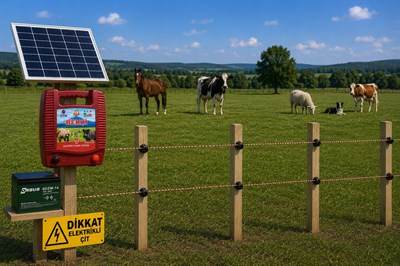 Bekçi 14.5J Yüksek Voltajlı 50000M2 Güneş Enerjili - Sensörlü Elektrikli Çit Sistemi
