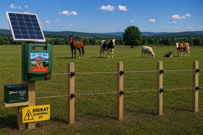 Bekçi 25.0J Ekstra Yüksek Voltajlı 100.000M2 Güneş Enerjili - Sensörlü Elektrikli Çit Sistemi
