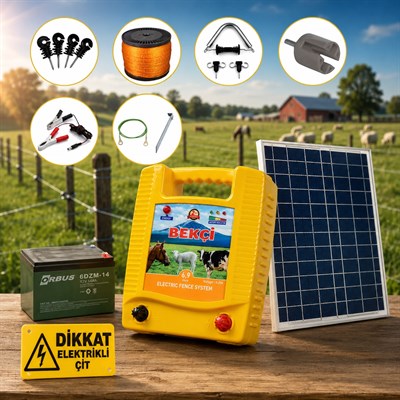 Bekçi 6.9J 10000M2 Güneş Enerjili - Sensörlü Elektrikli Çit Sistemi