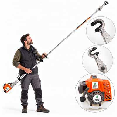 Gediz Motorlu HFS Benzin Motorlu Vişne Badem Ceviz Zeytin Hasat Makinesi 3.5 HP
