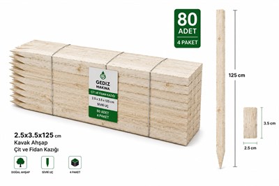 Gediz St-80 125x35x25cm Elektrikli Çit Sistemi ve Fidan Kazığı - 60 Adet