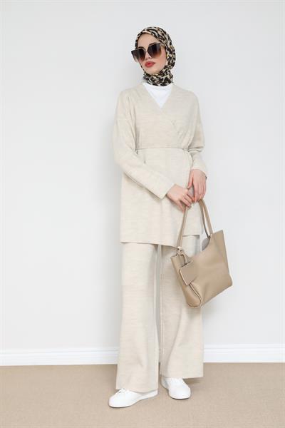 Anvelop Triko Takım - Krem