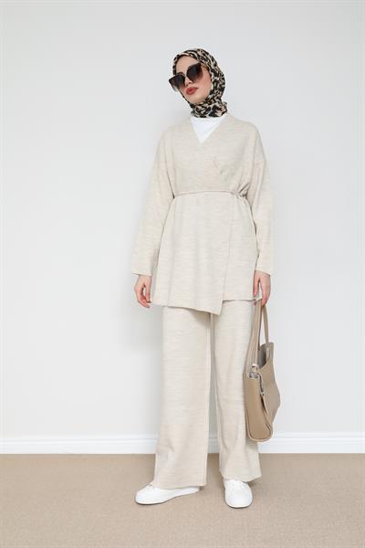 Anvelop Triko Takım - Krem