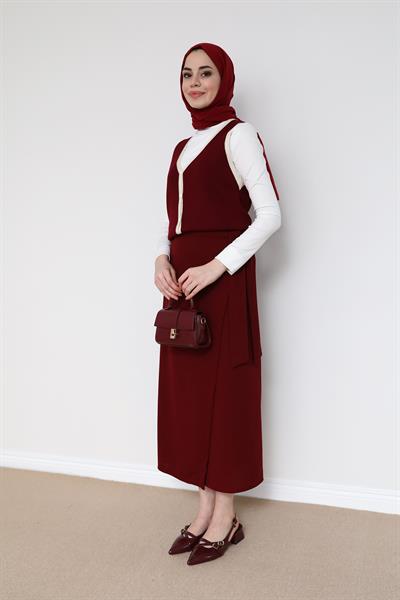 Anvelop Uzun Etek - Bordo