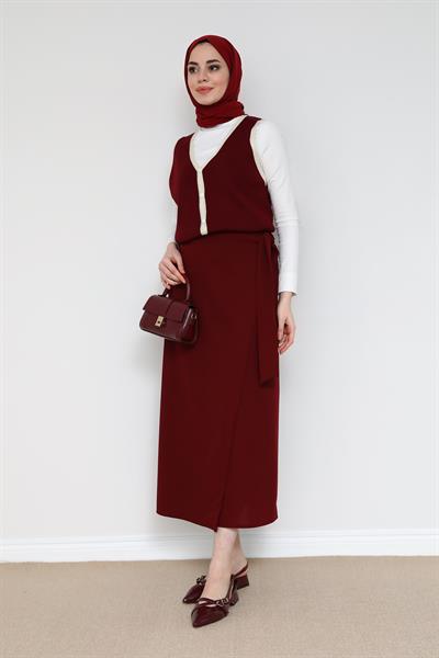 Anvelop Uzun Etek - Bordo