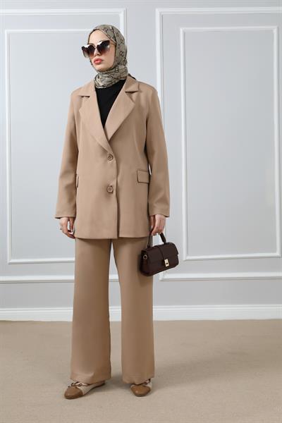 Blazer İkili Takım - Camel