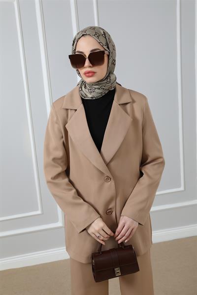Blazer İkili Takım - Camel