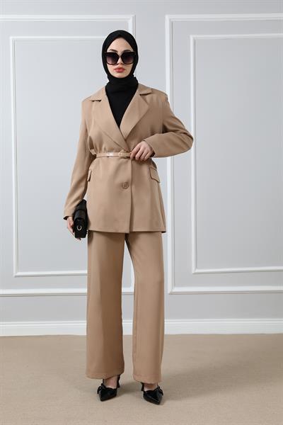 Blazer İkili Takım - Camel