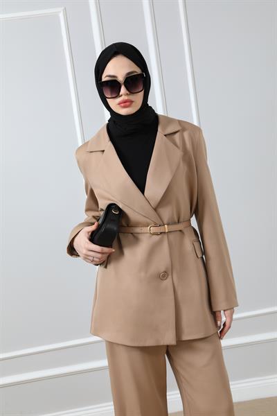 Blazer İkili Takım - Camel