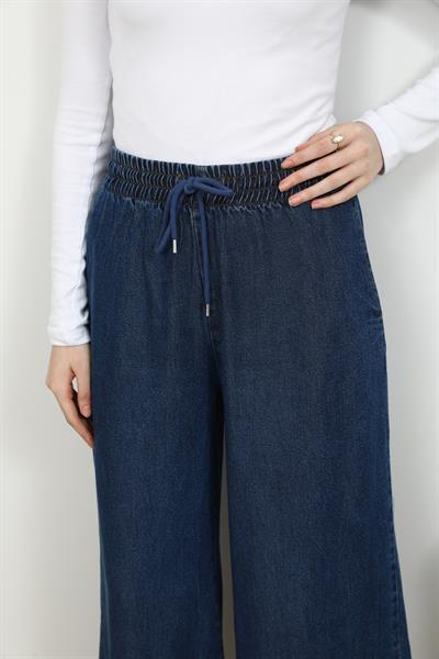 Bol Paça Tensel Pantolon - Lacivert