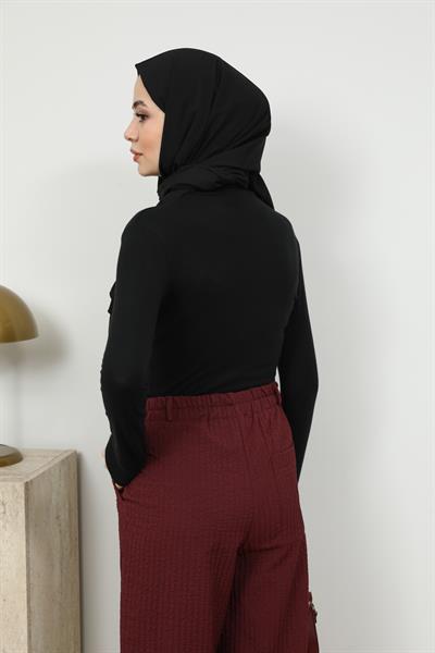 Dik Yakalı Basic - Siyah