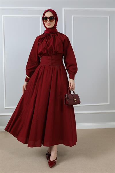 Etek Bluz Takım - Bordo