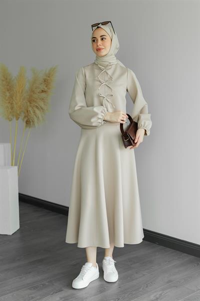 Fiyonklu Scuba Takım - Krem