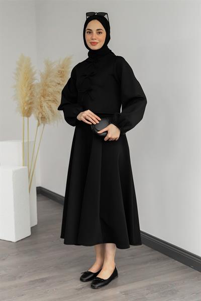 Fiyonklu Scuba Takım - Siyah