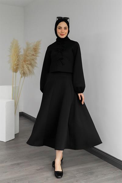 Fiyonklu Scuba Takım - Siyah