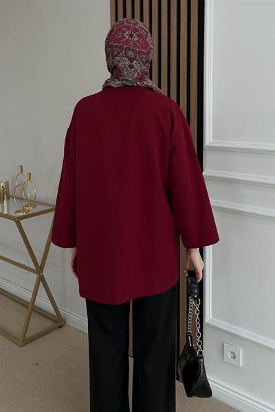 Fiyonklu Tunik - BORDO