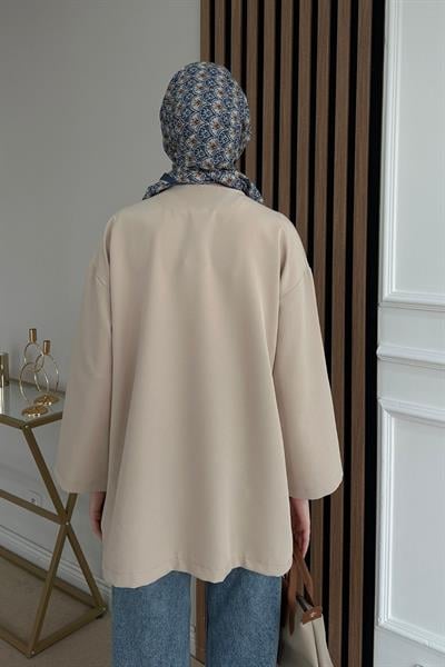 Fiyonklu Tunik - KREM