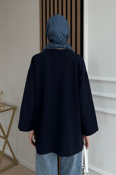 Fiyonklu Tunik - LACİVERT
