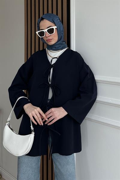 Fiyonklu Tunik - LACİVERT