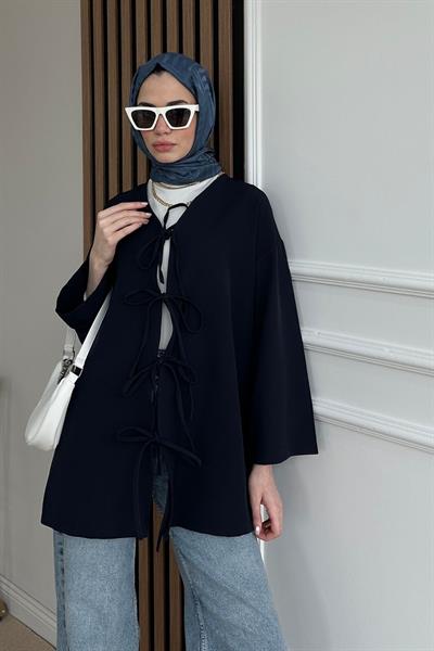 Fiyonklu Tunik - LACİVERT