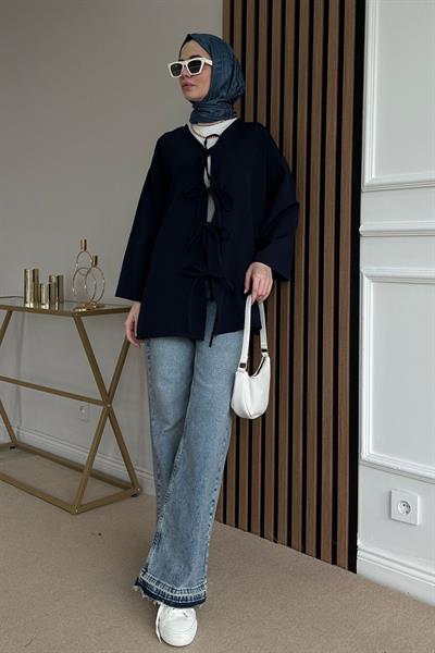 Fiyonklu Tunik - LACİVERT