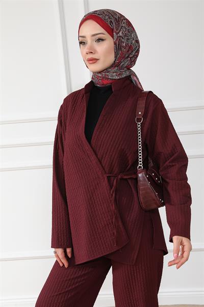 Gofre Takım - Bordo